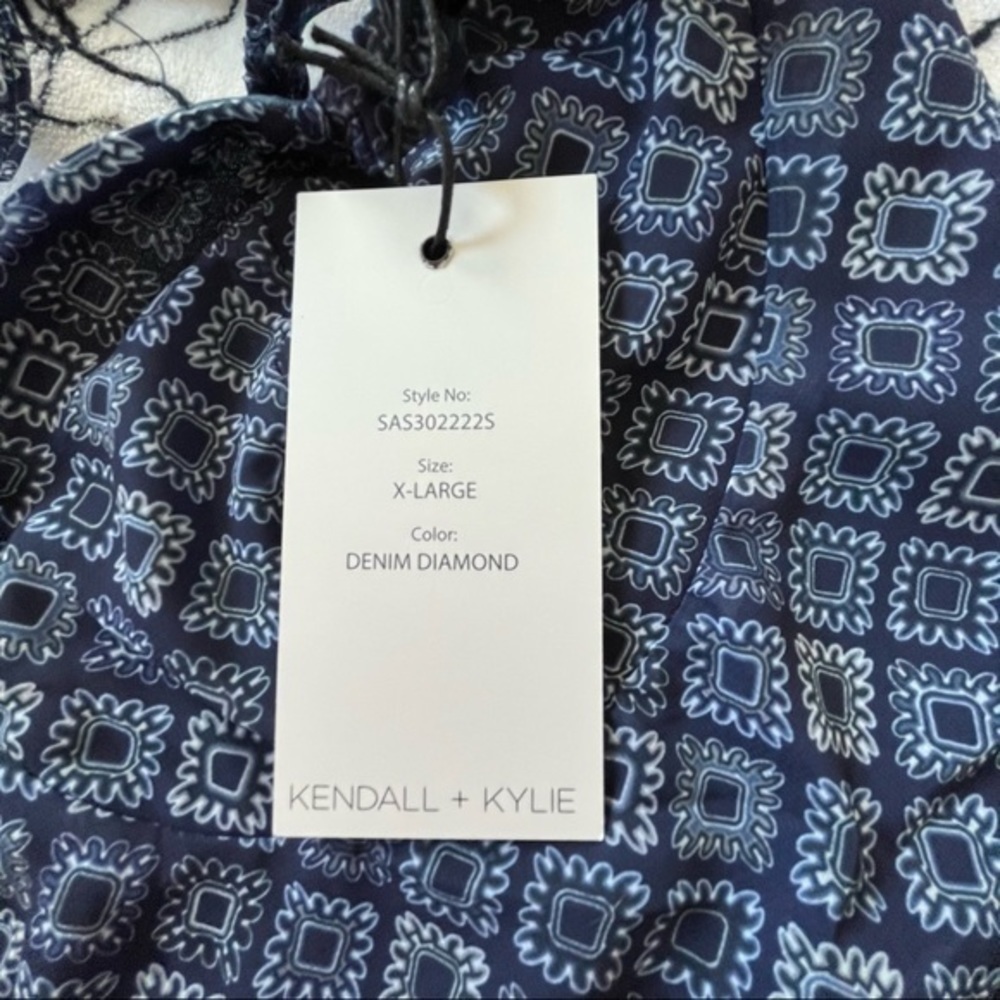 Kendall + Kylie Crop Top/Bralette Blue Denim Women’s Size Extra Large - Picture 11 of 13